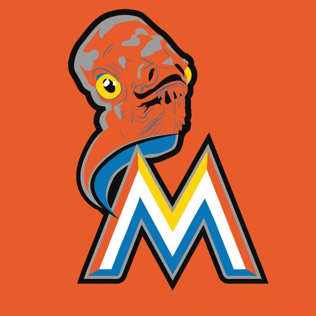 Miami Marlins Star Wars Logo DIY iron on transfer (heat transfer)